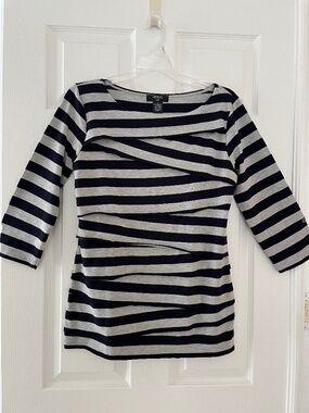 Gray and Navy Layered Top